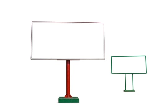 advertising billboard on white background