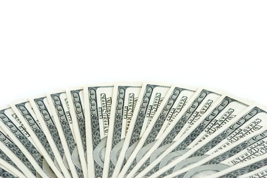 Money on the white background