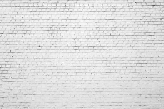 White brick wall for background or texture