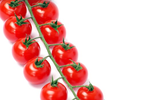 cherry tomatoes isolated on white