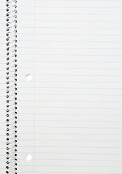 open spiral note book with lines