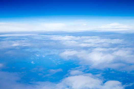 Aerial sky and clouds background