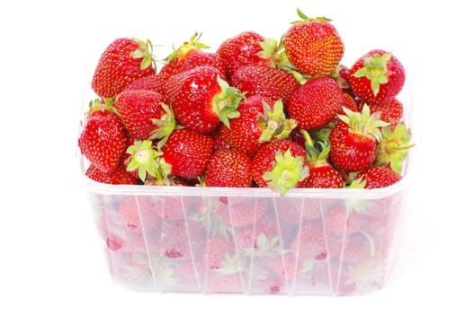 Strawberries isolated over white background