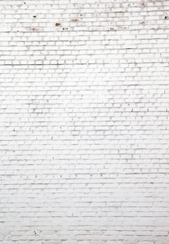 White brick wall for background or texture