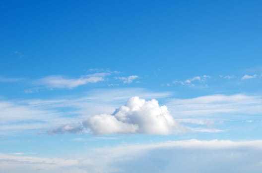 blue sky background with tiny clouds