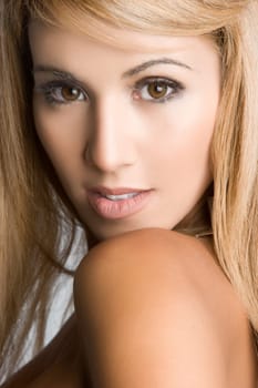 Beautiful latin woman smiling closeup