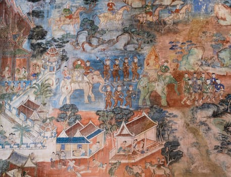 Thai mural painting