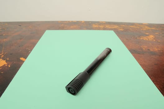 Exam Concept Picture Paper Sheet on a Wooden Table