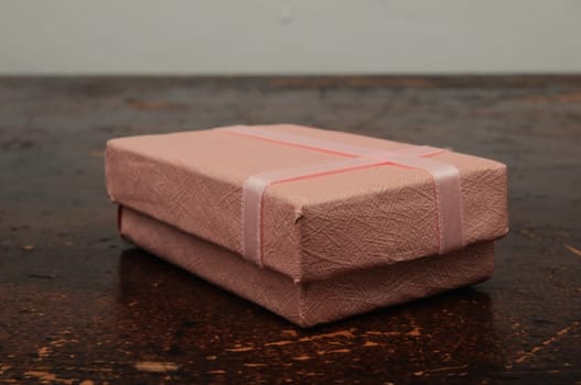 Classic Pink Paper Gift Box with Bow