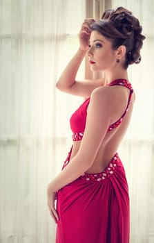lady in red