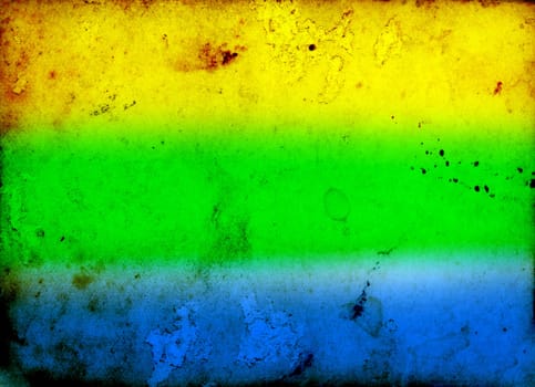 Vintage photo with the colors of the Brazil flag