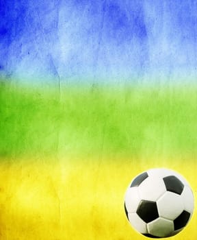 Grunge background of Brazil soccer 2014