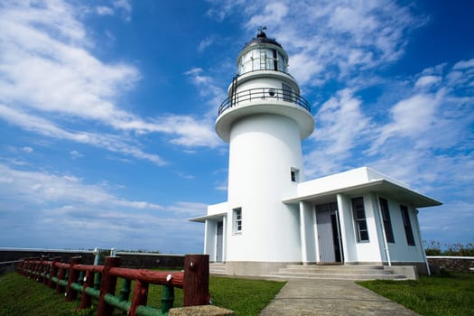 Lighthouse with beautiful sky