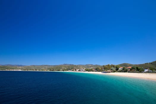 Golden beach at the Greece