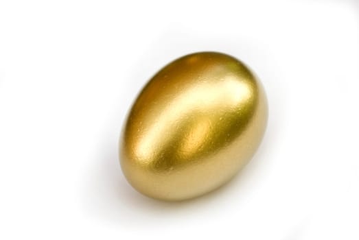 golden egg is isolated on a white background