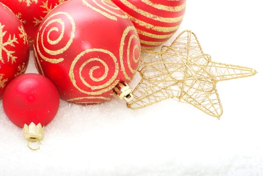 christmas balls isolated on a white background