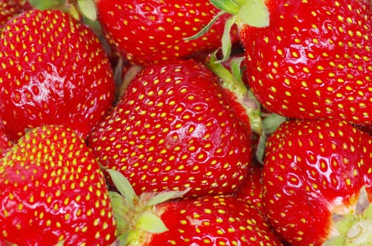 macro of a strawberry texture