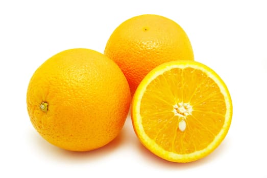 fresh orange isolated on white