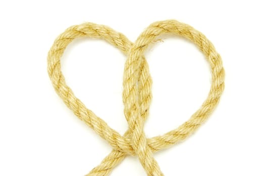 Close up shot of a rope with a knot