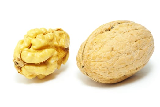 fresh walnuts isolated on a white background
