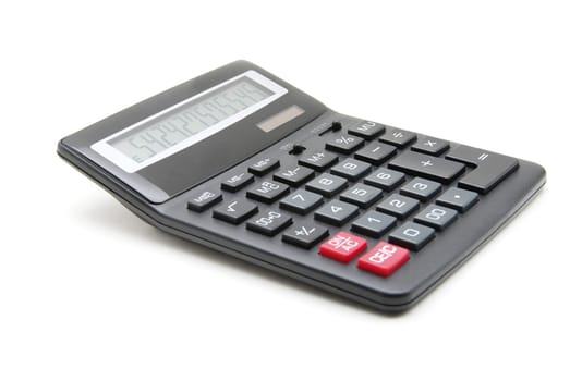 pocket calculator on a white background