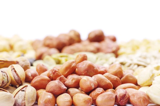 nuts collection isolated on background