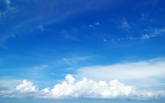 blue sky with cloud closeup