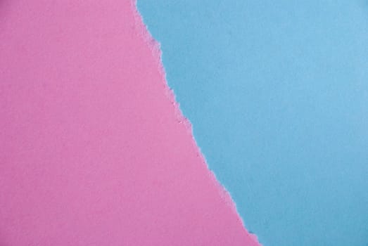 Blue and Pink Paper Background out of two Pieces of Paper
