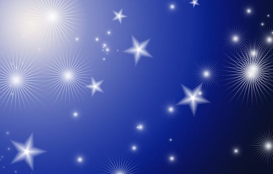 blue background  with a stars