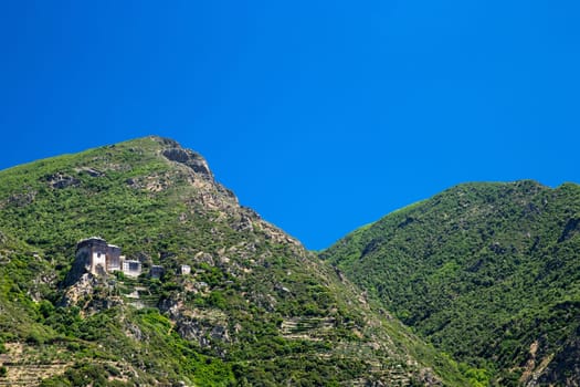 Simonos Petra monastery on Holy mount Athos..
