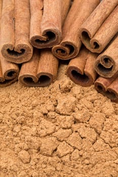cinnamon isolated on white background