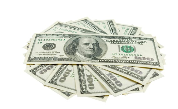Money on the white background