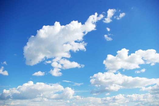 Blue Sky background with tiny clouds