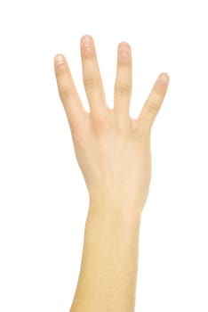 hand gestures isolated on a white