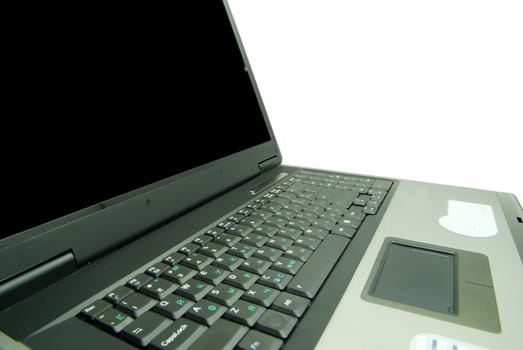 Notebook personal computer on white background