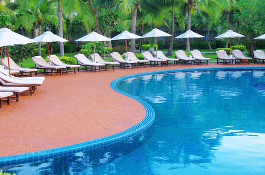 Tropical swimming pool in thailand