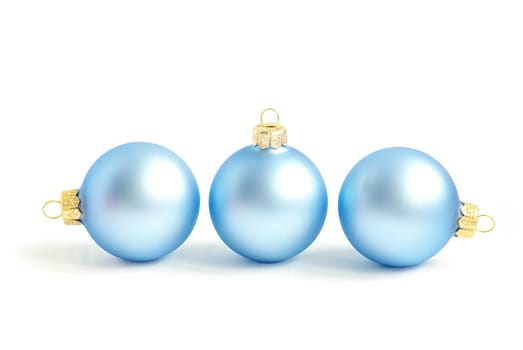 Christmas balls isolated on the white background