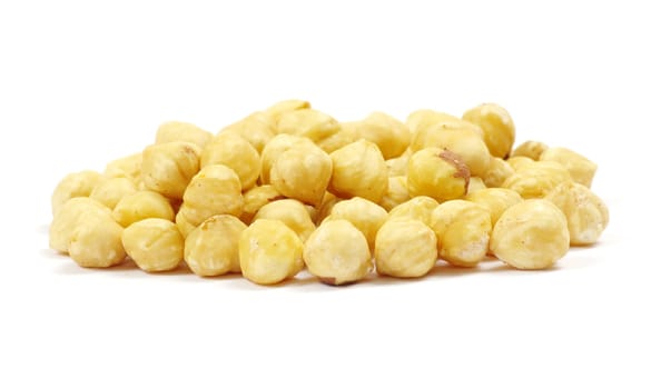 hazelnuts isolated on white background