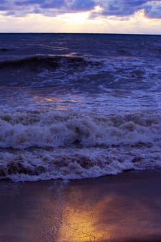 Fantastic sunset over the sea