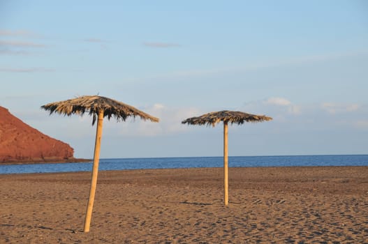 Beach Umbrella in Tenerife Canary Islands Spain Europe