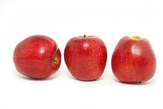 fresh apples isolated on a white