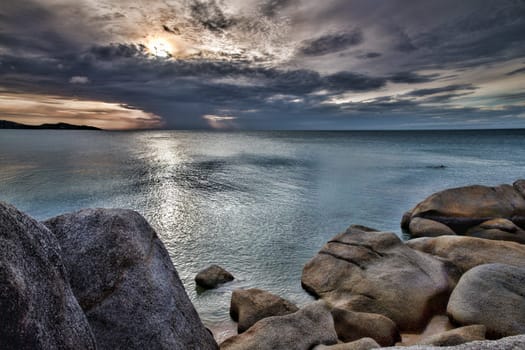 Beautiful with sunset over the sea