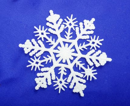 snowflakes isolated on blue background