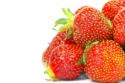 strawberries isolated on white