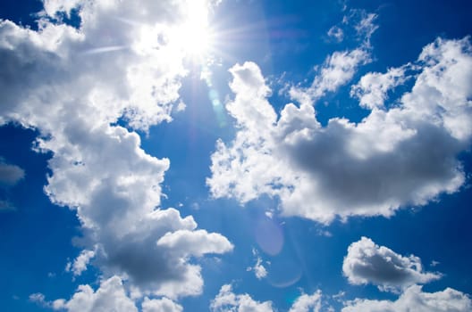blue sky is covered by white clouds