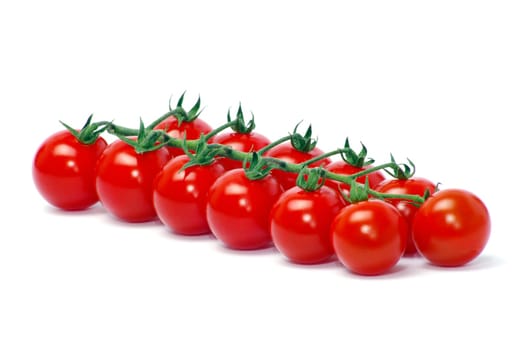 Cherry tomatoes isolated on white