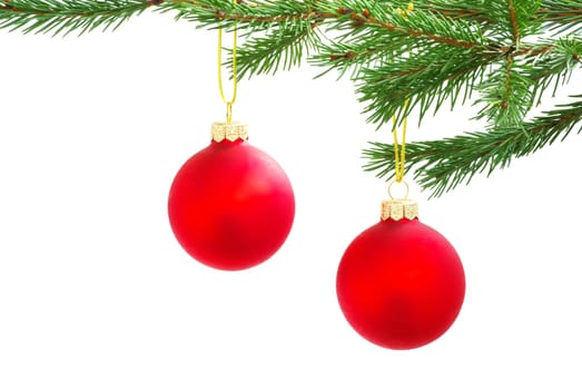 Christmas decoration isolated on the white background