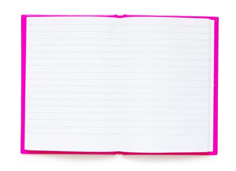 blank spiral notepad isolated on white