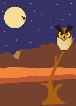 Desert at night