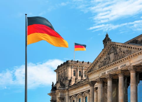 Reichstag with flags